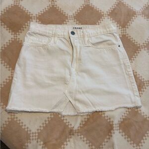 Frame Denim white Mini Skirt